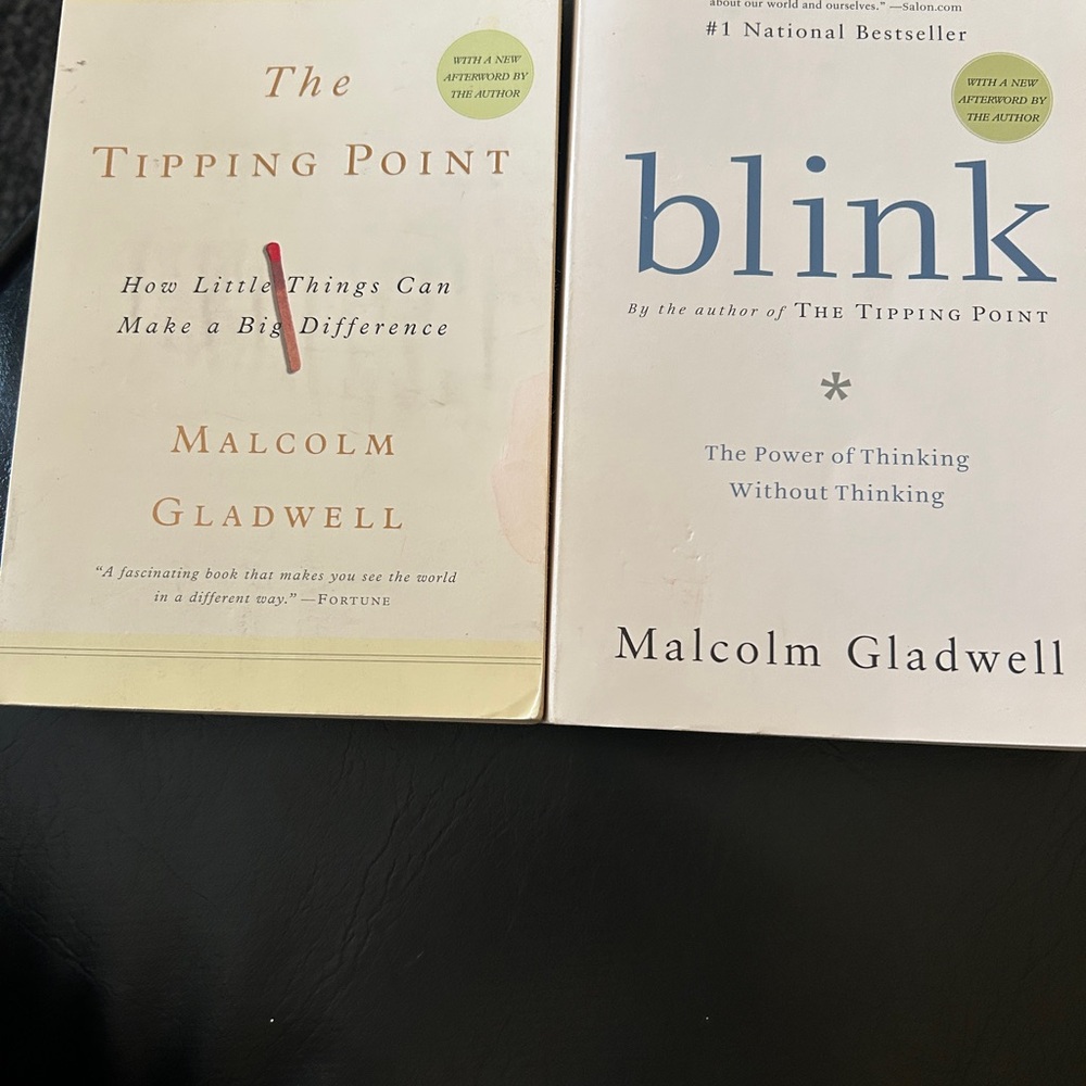Book Set - The Tipping Point & Blink by Malcolm Gladwell copyright 2005 and 2002